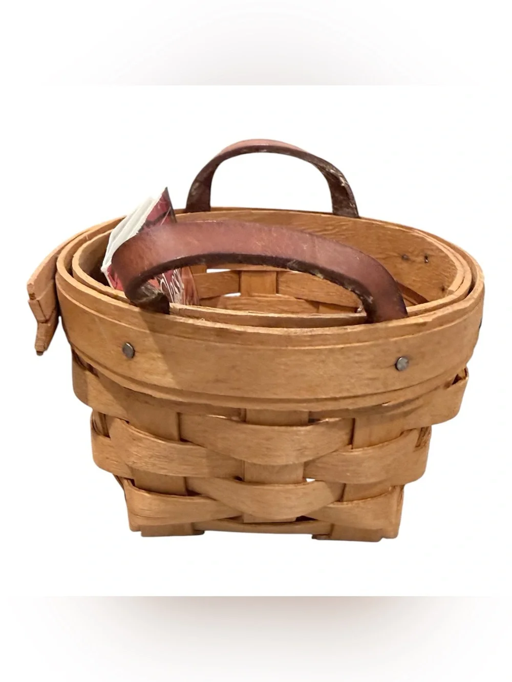 3 Longaberger Collection handcrafted wood baskets
